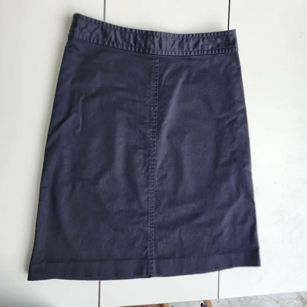 Banana Republic Women's High Waisted Black Stretch Skirt Cotton Spandex Sz 8